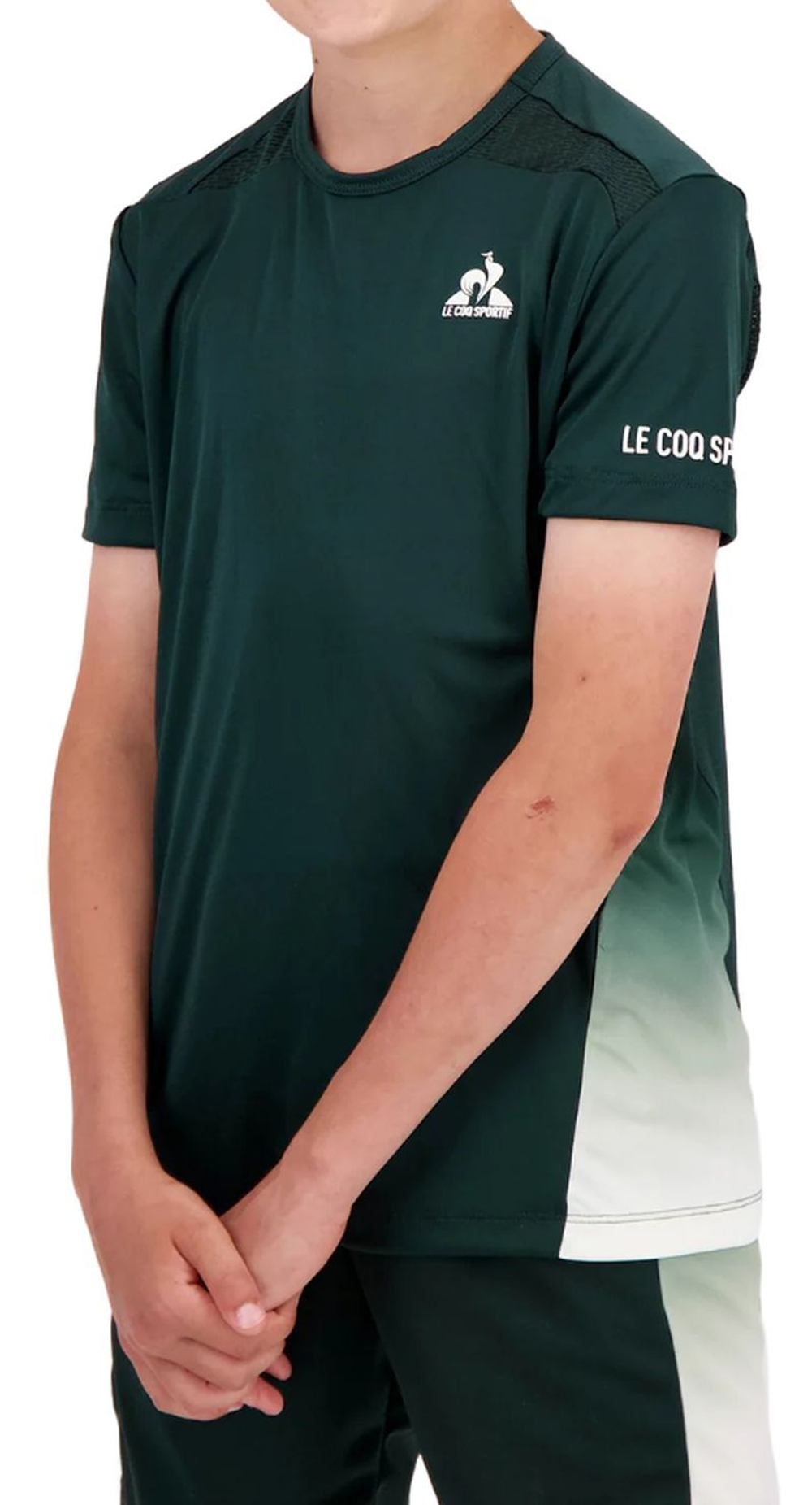 Футболка для мальчика теннисная Le Coq Sportif Kids Tennis Pro T-Shirt Short Sleeve N°2 - зеленый