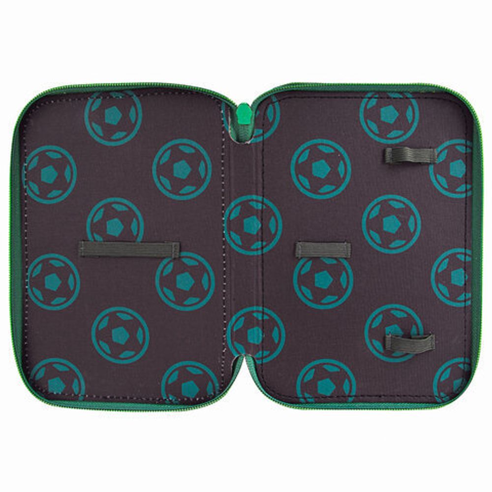 Пенал BRAUBERG, 2 отделения, полиэстер, 21х14 см, "Fire football", 270322