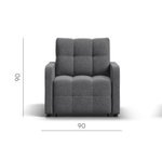 Кресло-кровать Денди Слим рогожка Мальмо серый