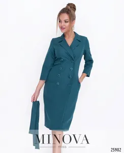 Платье 1116-темно-зеленый Minova