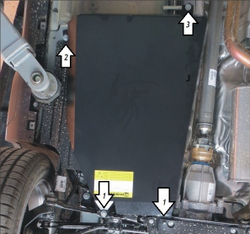 Защита топливного бака (2 мм, сталь) для Ford Kuga 2013-2019 Motodor.00756