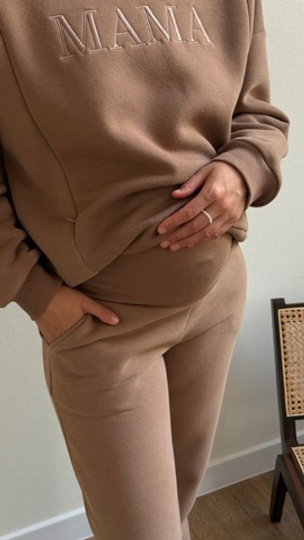 Брюки премиум утепленные для беременных, Мокко