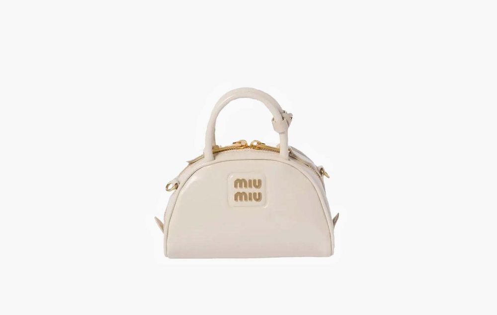 Сумка Miu Miu Patent Leather Top-Handle Bag &quot;White&quot;