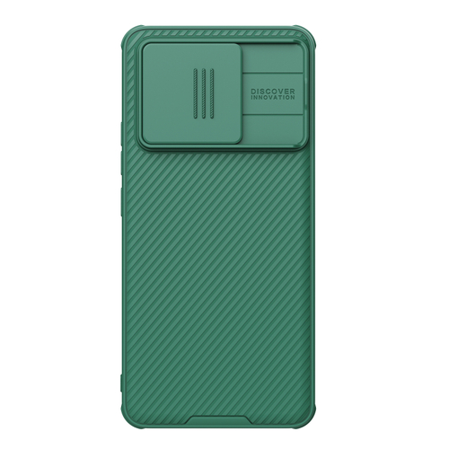 Чехол зеленого цвета (Dark Green) с защитной шторкой для камеры от Nillkin на Xiaomi Redmi K70 Ultra, серия CamShield Pro Case
