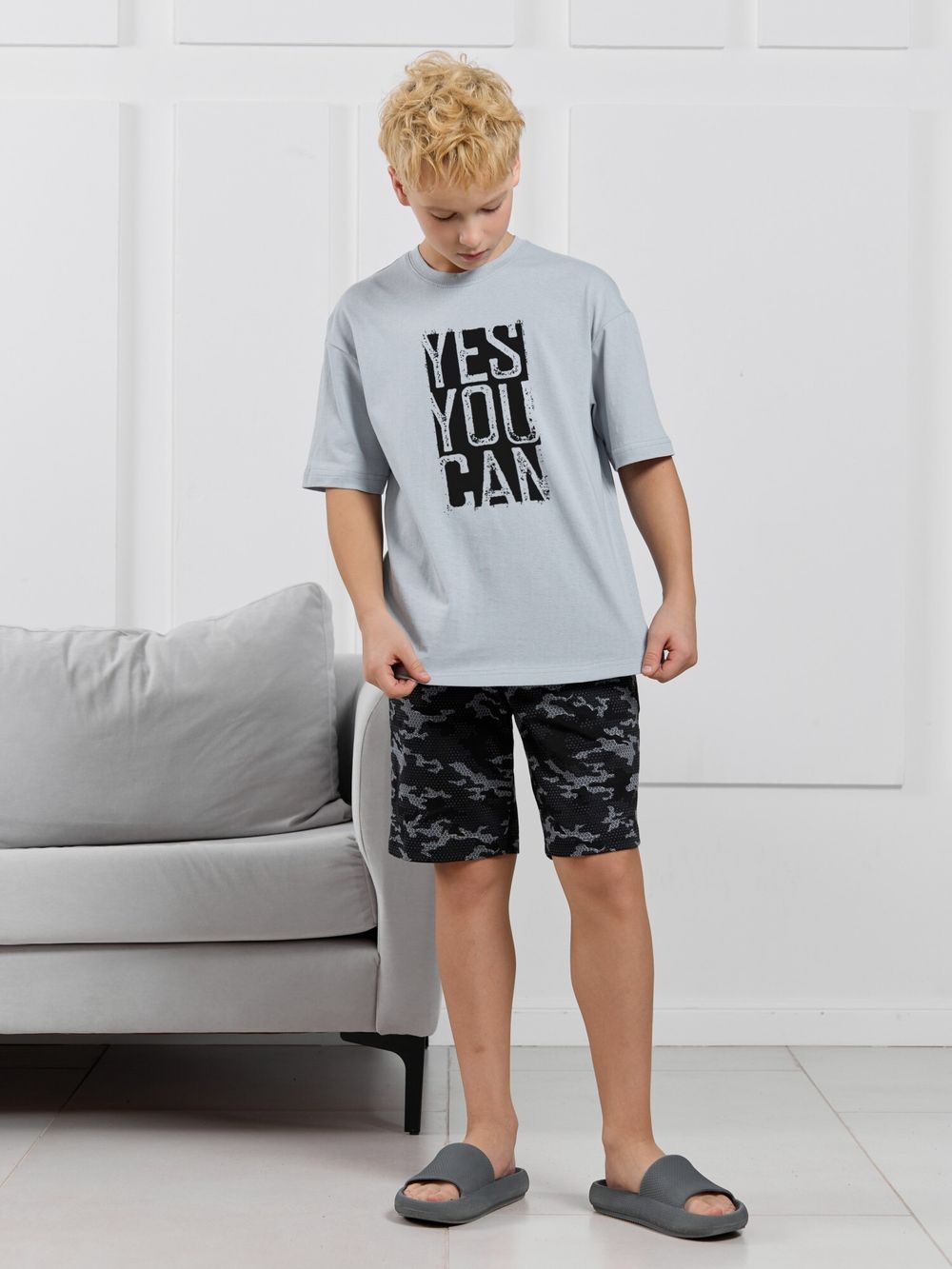 Костюм для мальчика Экипаж-2 Виотекс СВЕТЛО-СЕРЫЙ