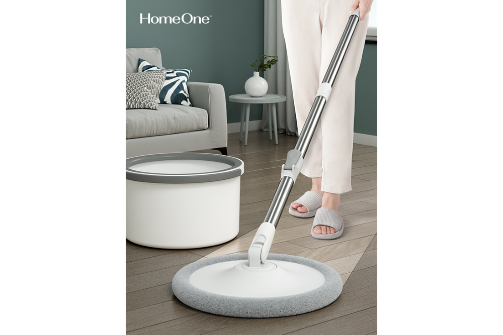 Швабра Home One, ведро с отжимом в центрифуге