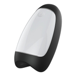 Черно-белый сквозной вибромастурбатор Hercules