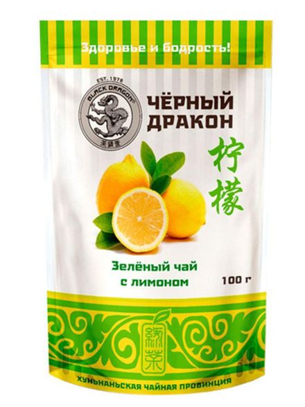 Чай зеленый Black dragon с лимоном 100 г