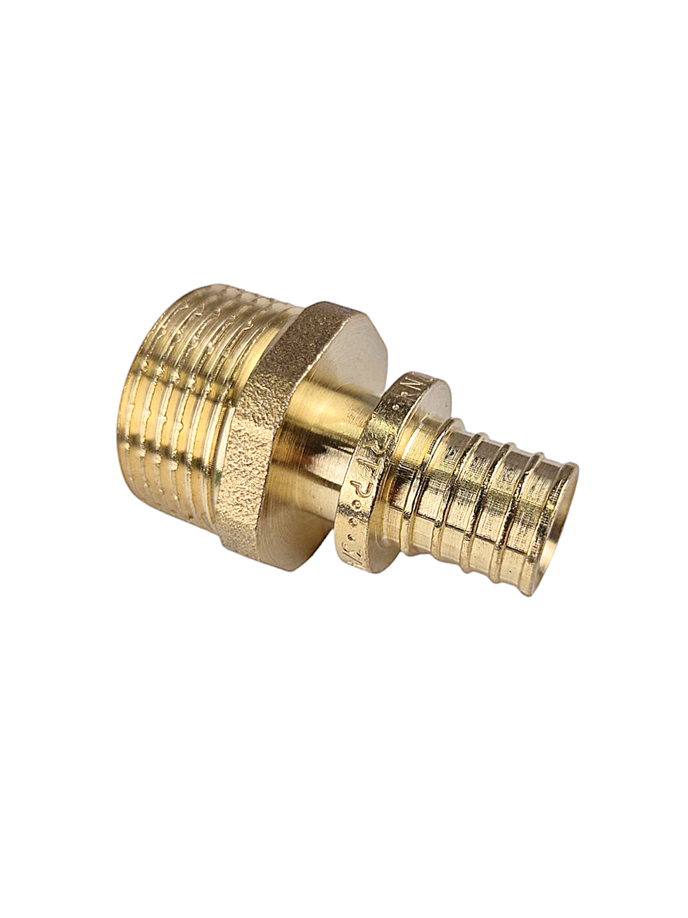 Муфта аксиальная, латунь, наружная резьба,16х3/4", желтый, RTP (250/10)