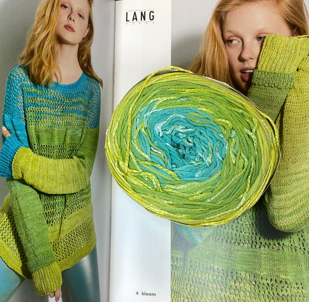 Пряжа LANG BLOOM (Швейцария) 70%-хлопок 18% - вискоза. 12% - лен. 150г-450м - 1 моток