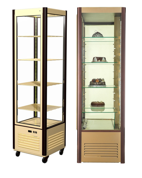 Шкаф кондитерский Полюс R 400C Carboma (Обычная/Люкс) Шоколадно-золотистый