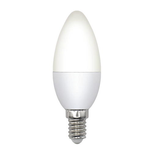 LED-C37-7W/4000K/E14/FR/SLS Лампа светодиодная. Форма свеча, матовая. Белый свет (4000K). ТМ Volpe