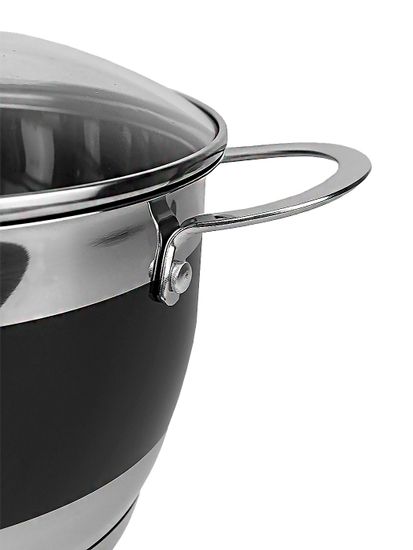 Набор кастрюль 6 предметов 2 л; 2,7 л; 3,6 л. Kamille KM 5765 из нержавеющей стали