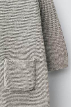 ZARA ВЯЗАНЫЙ КОМБИНЕЗОН LINKS, СВЕТЛО-БЕЖЕВЫЙ