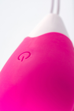 Виброяйцо ToyFa A-toys с пультом ДУ силикон розово-белый 12 см