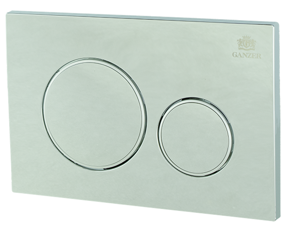 Кнопка для инсталляции СМАРТ,  с КРУГ. клав. (ХРОМ)  GANZER  (24/1шт)