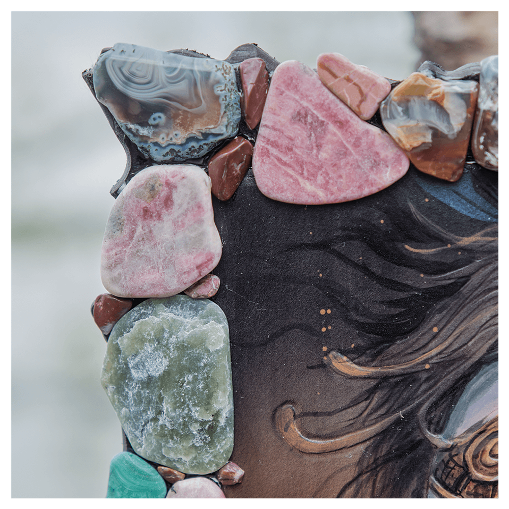 Картина из кожи «Шаманка»