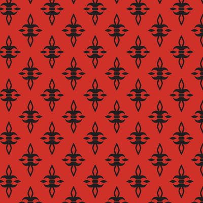 Чёрная лилия на красном