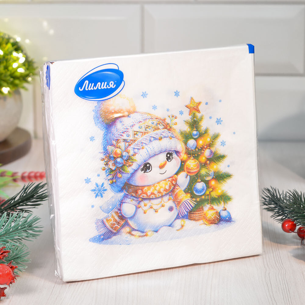 Салфетки 33*33см 20 листов 2-слойные "Няшка"