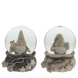 GAEM Фигурка декор в стекл шаре "Гном", D 6.5 см, L7 W7 H9 см, 2в.