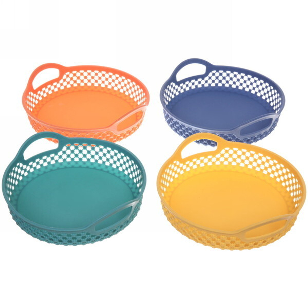 Сухарница пластиковая с ручками «Астория» 22*5см цвет микс