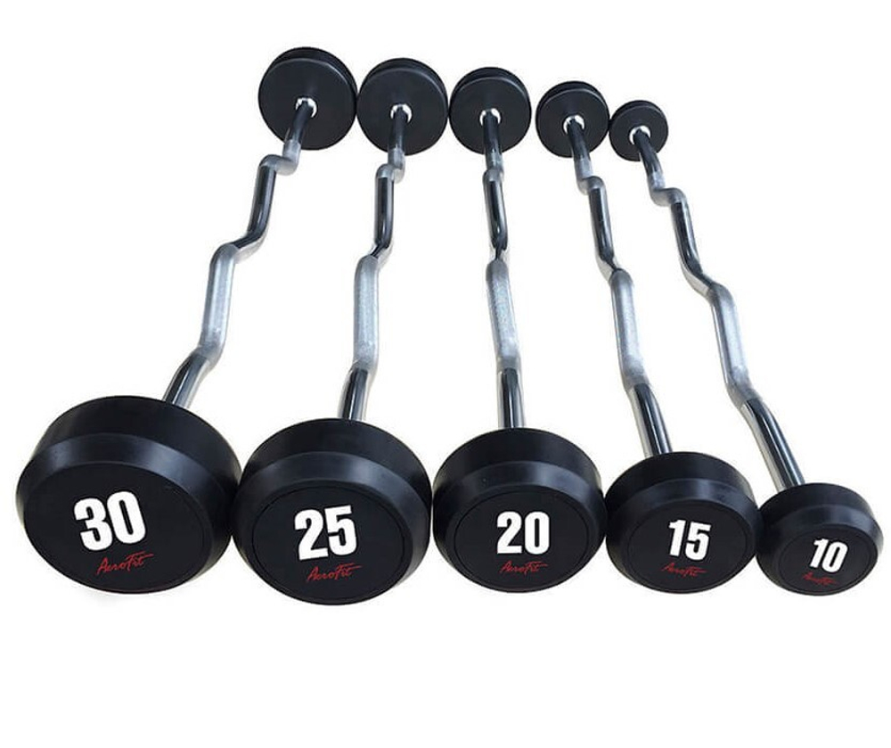 Aerofit AFBZ10-30 набор изогнутых обрезиненных штанг