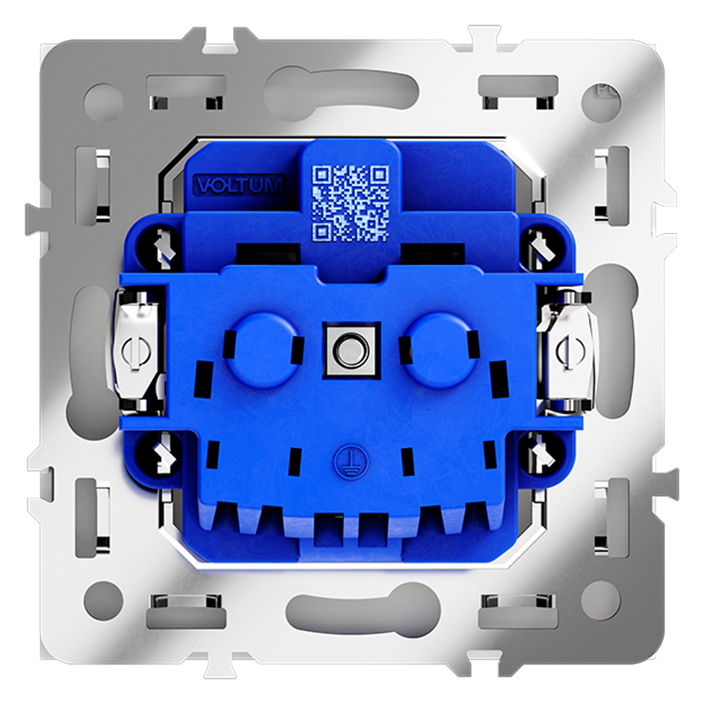 Розетка встраиваемая VOLTUM S70 с заземлением 16А VLS040102 белый матовый