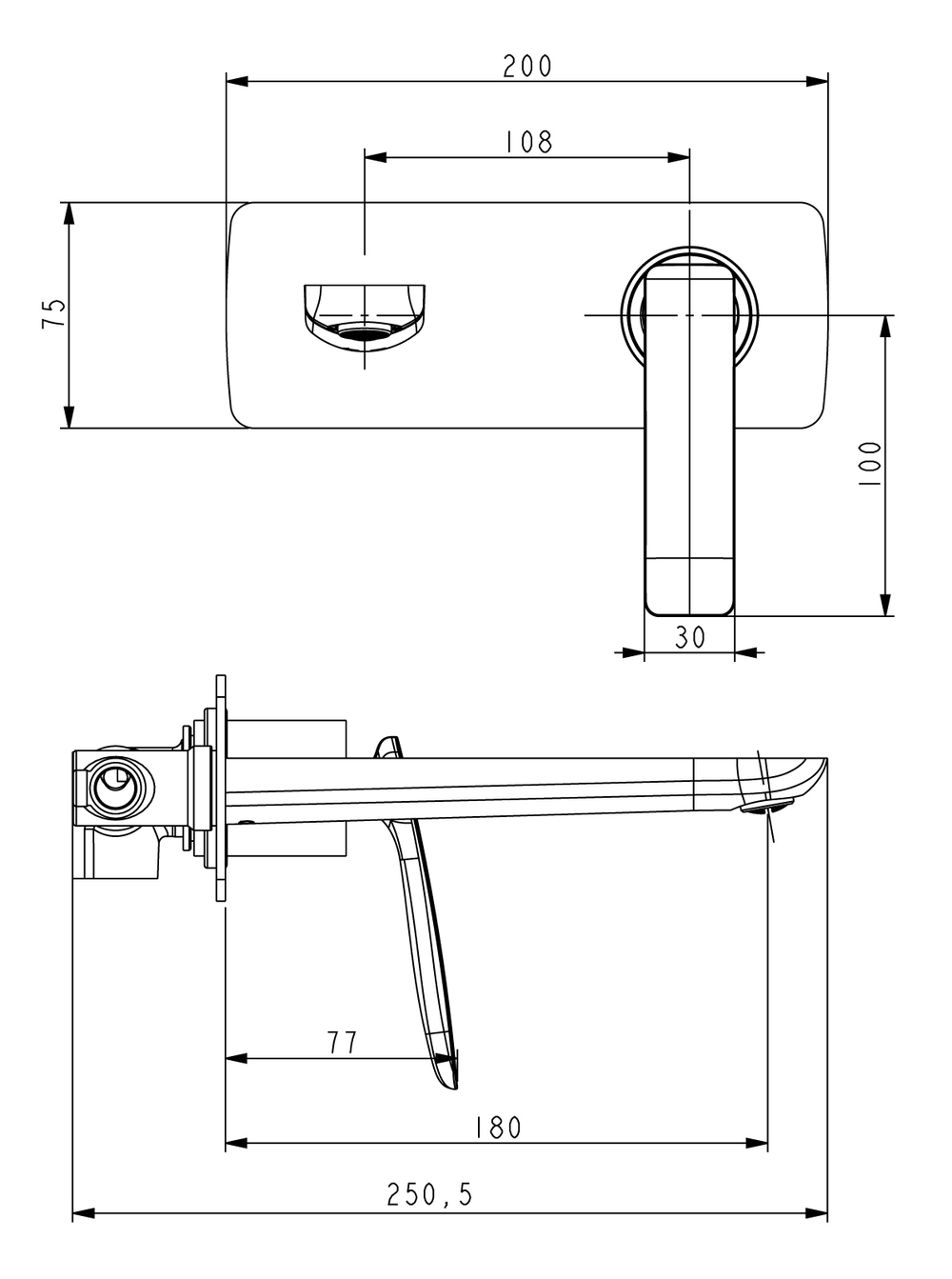 Смеситель для раковины встроенный Timo Helmi 4071/00-16SM хром-белый