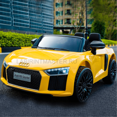 Детский электромобиль "AUDI R8" желтый