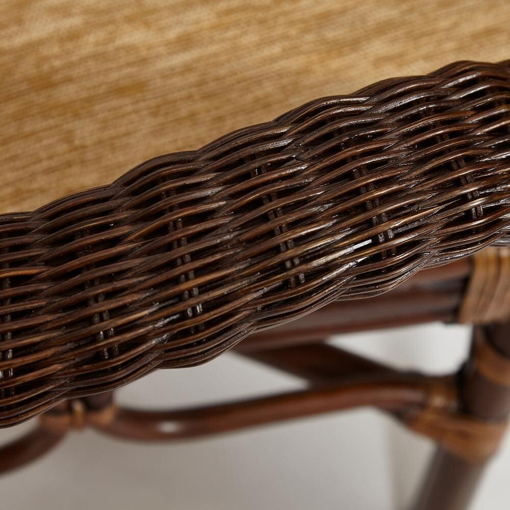 Обеденная группа GRAND 1 Pecan(стол со стеклом+6 кресел+ подушки), натуральный ротанг