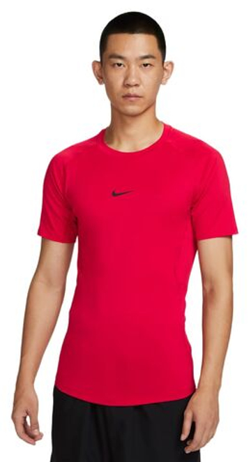 Компрессионная одежда Nike Pro Dri-FIT Tight Short-Sleeve Fitness - university red/black
