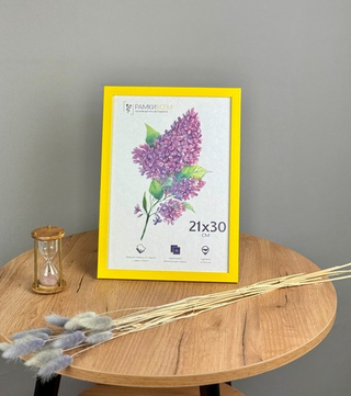 Фоторамка 21х30 см желтая, без фактуры, арт. 2130.746770