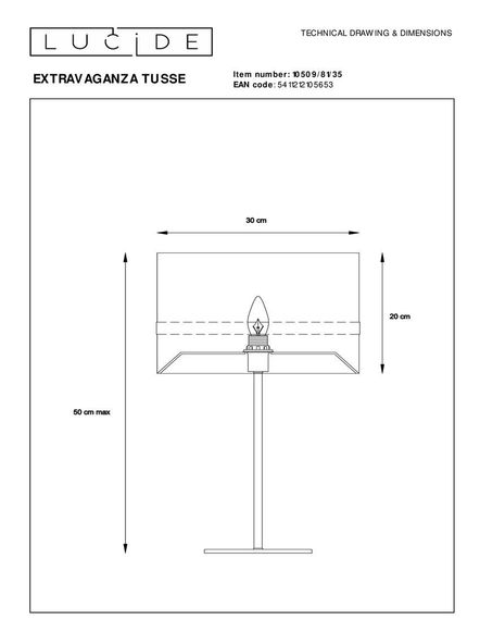 Настольная лампа Lucide Extravaganza Tusse 10509/81/35