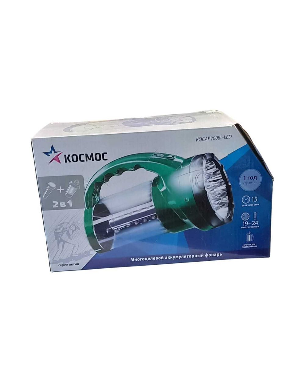 Фонарь Аккум "Космос" КОСАР2008L-LED 24LED+19LED