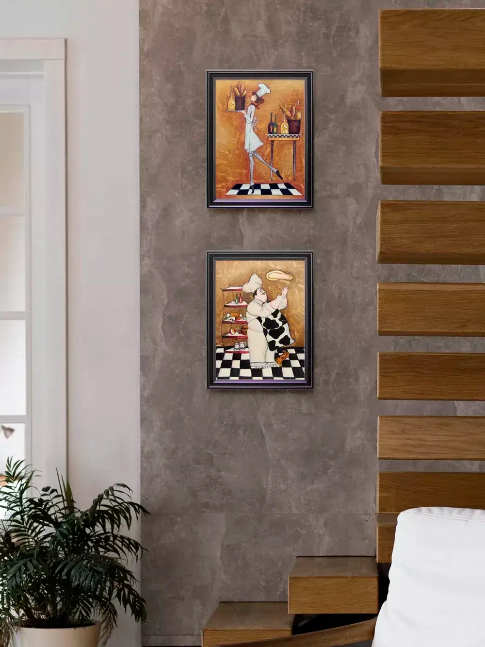 Картина на стену интерьерная для кухни "Повар" 45*35 см