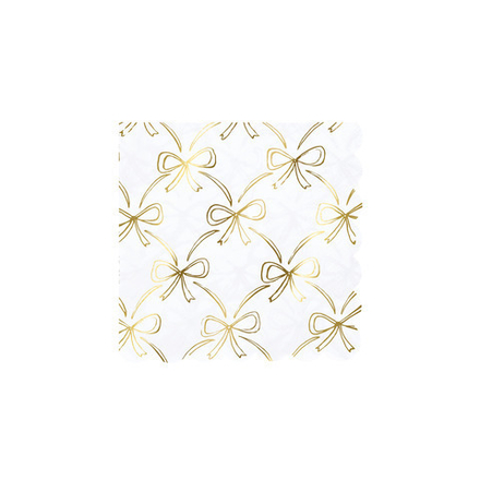 Салфетки маленькие "Золотые бантики" 16 шт. (2025)