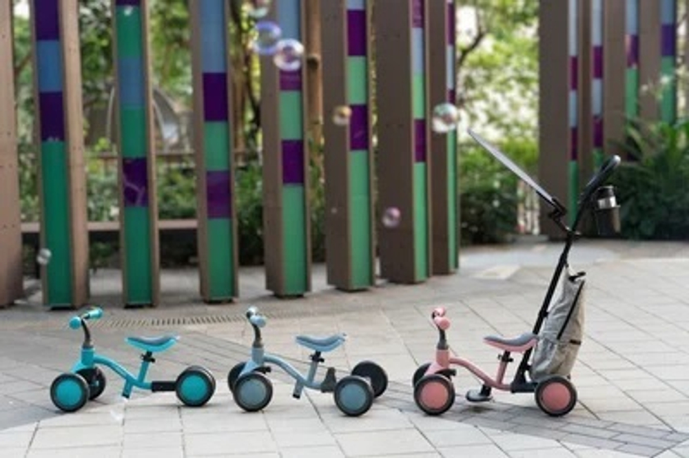 Беговел-каталка Globber Learning Bike 3 в 1 Deluxe Ash Blue
