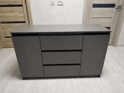 Комод 3 ящика 2 створки «Денвер» Графит