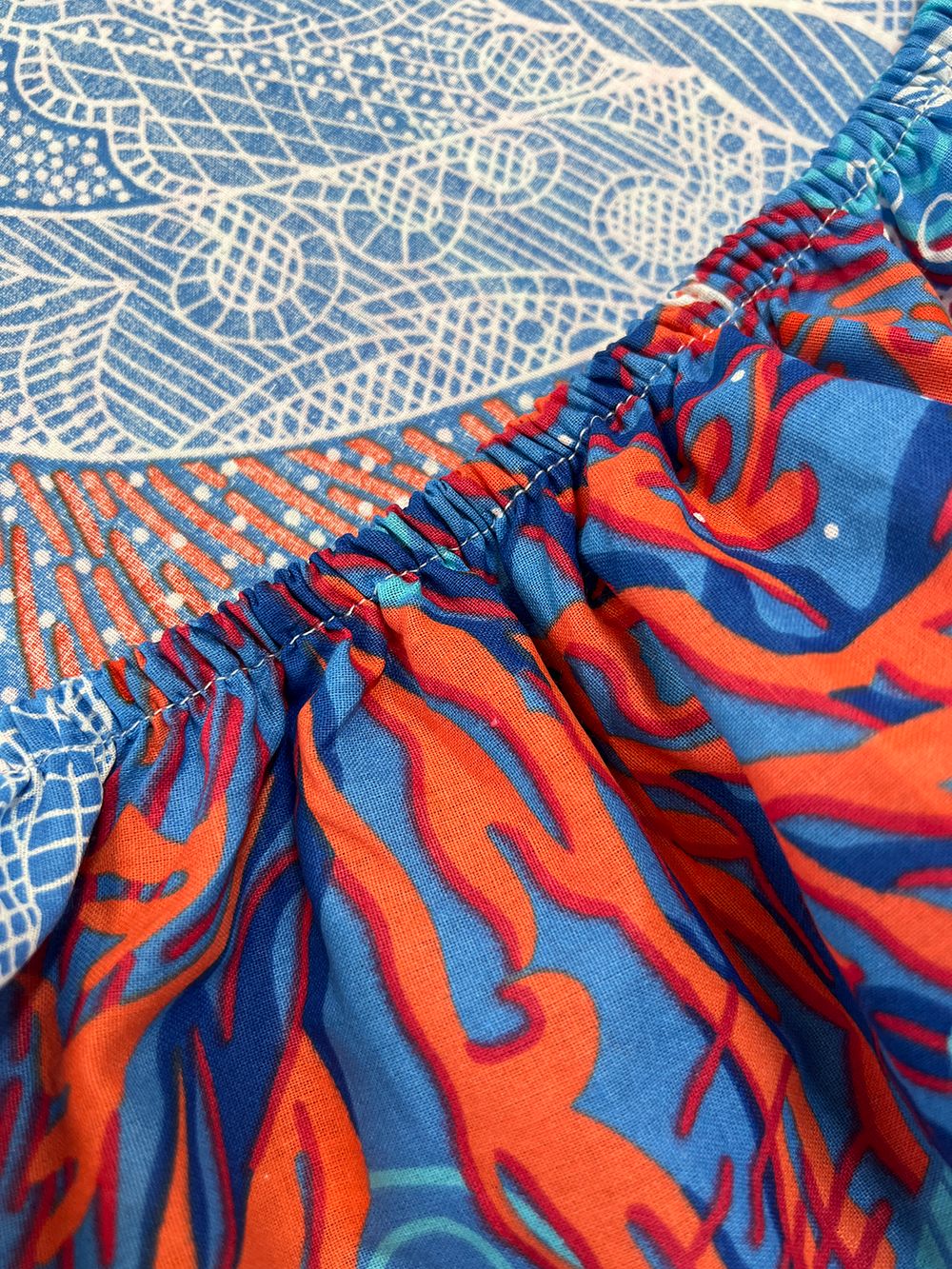 Простынь на резинке перкаль Сказка "Золотая рыбка" 160x200 см