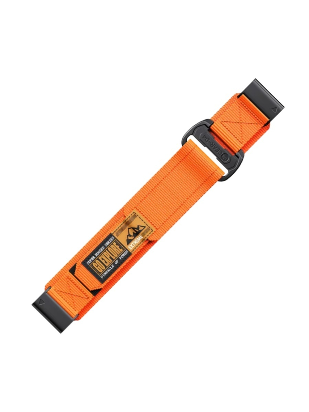 Нейлоновый ремешок 26 мм для Garmin (циферблат 51мм) QuickFit на липучке (Оранжевый)