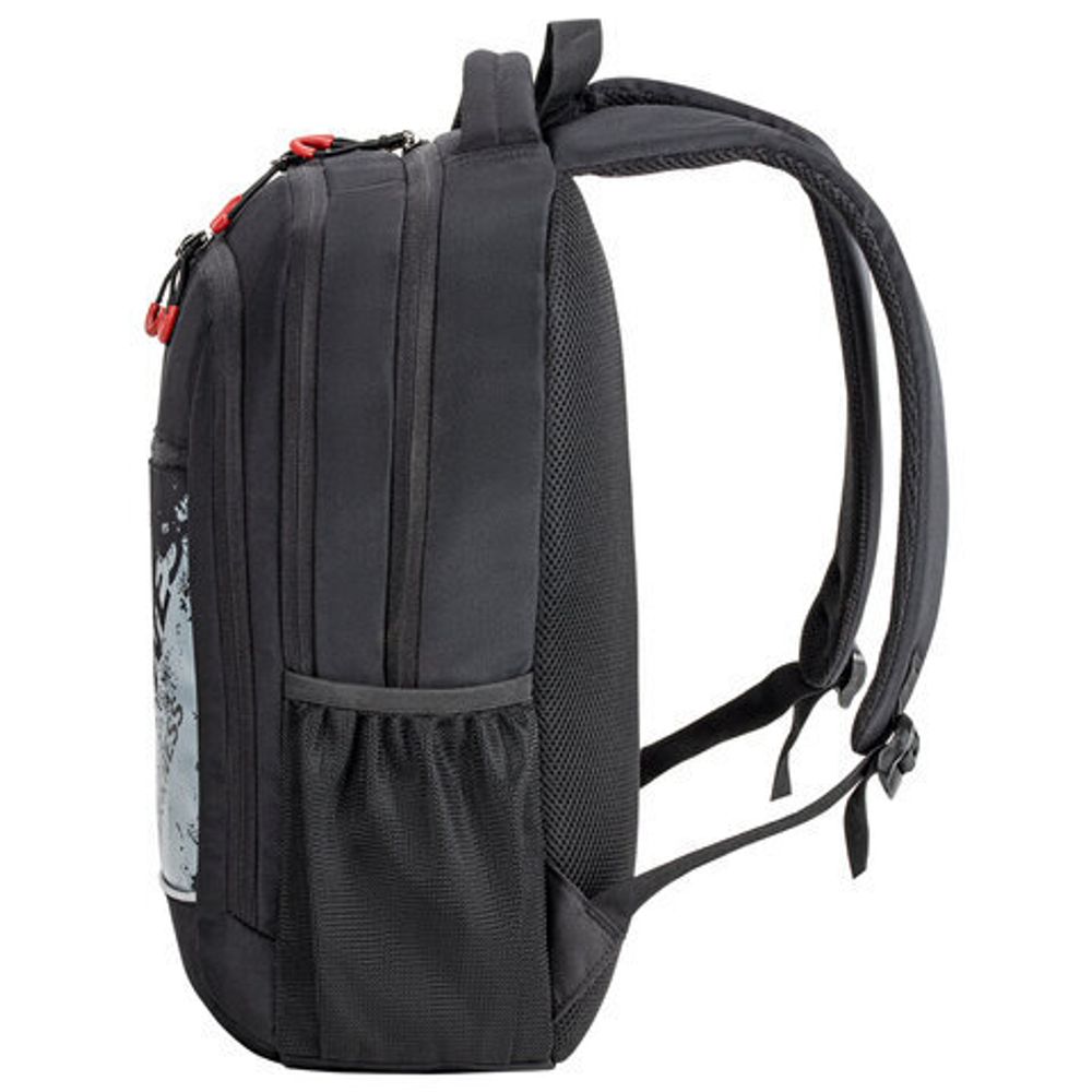 Рюкзак BRAUBERG URBAN универсальный, 3 отделения, светоотражающий принт, "Darkness", черный, 45х30х14 см, 270754