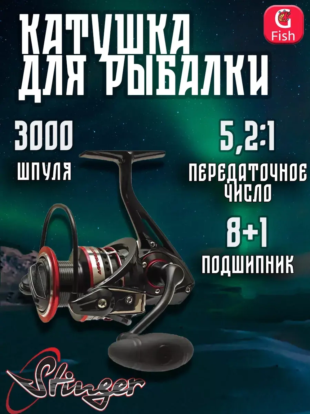 Катушка рыболовная безынерционная Aggregate HD 2500