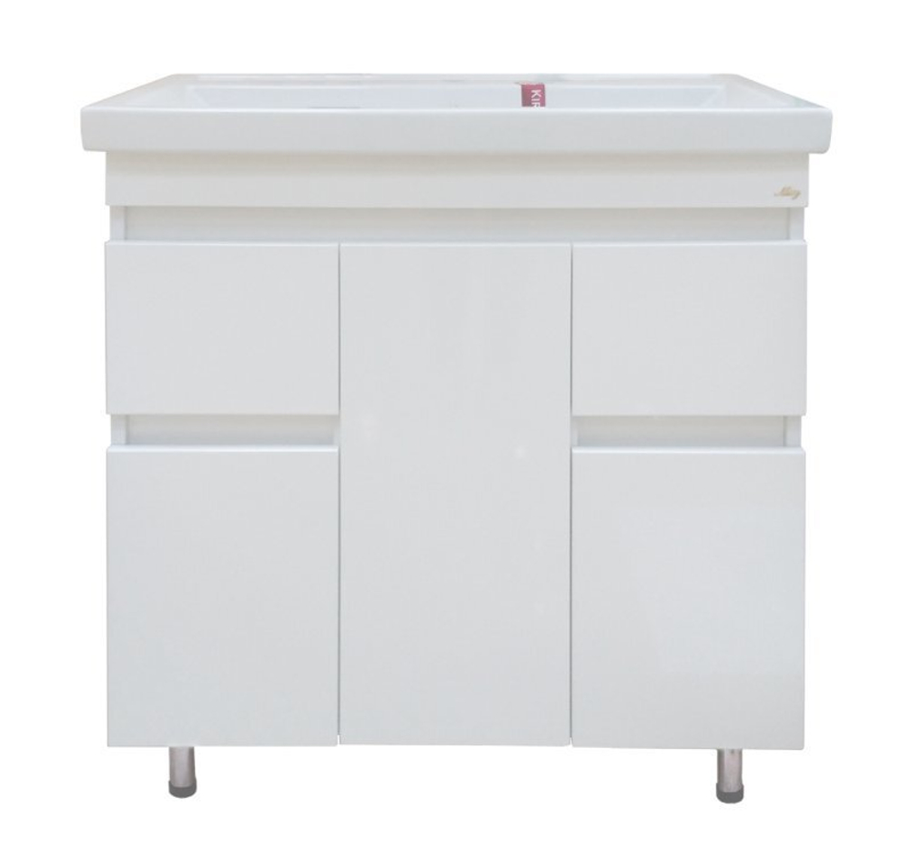 Тумба MISTY Фостер - 80 напольная с 2 ящ. c умывальником