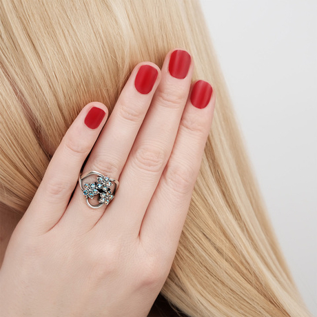 "Элэна" кольцо в серебряном покрытии из коллекции "Хрустальный сад" от Jenavi