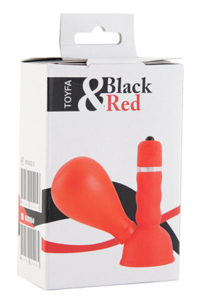 Вибратор на сосок с грушей красный 8 см