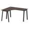 Metal System Стол криволинейный левый на А-образном м/к БА.СА-3 (L) Венге Цаво/Металл Антрацит 1400*