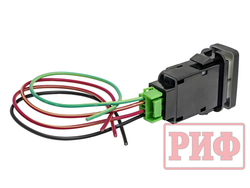 Кнопка ВКЛ/ВЫКЛ, белый, REAR DIFF LOCK TOYOTA 40x20 горизонтальная