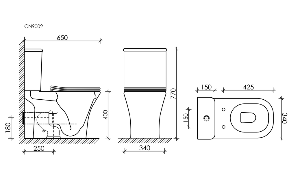 Напольный унитаз с бачком Alfa Rimless