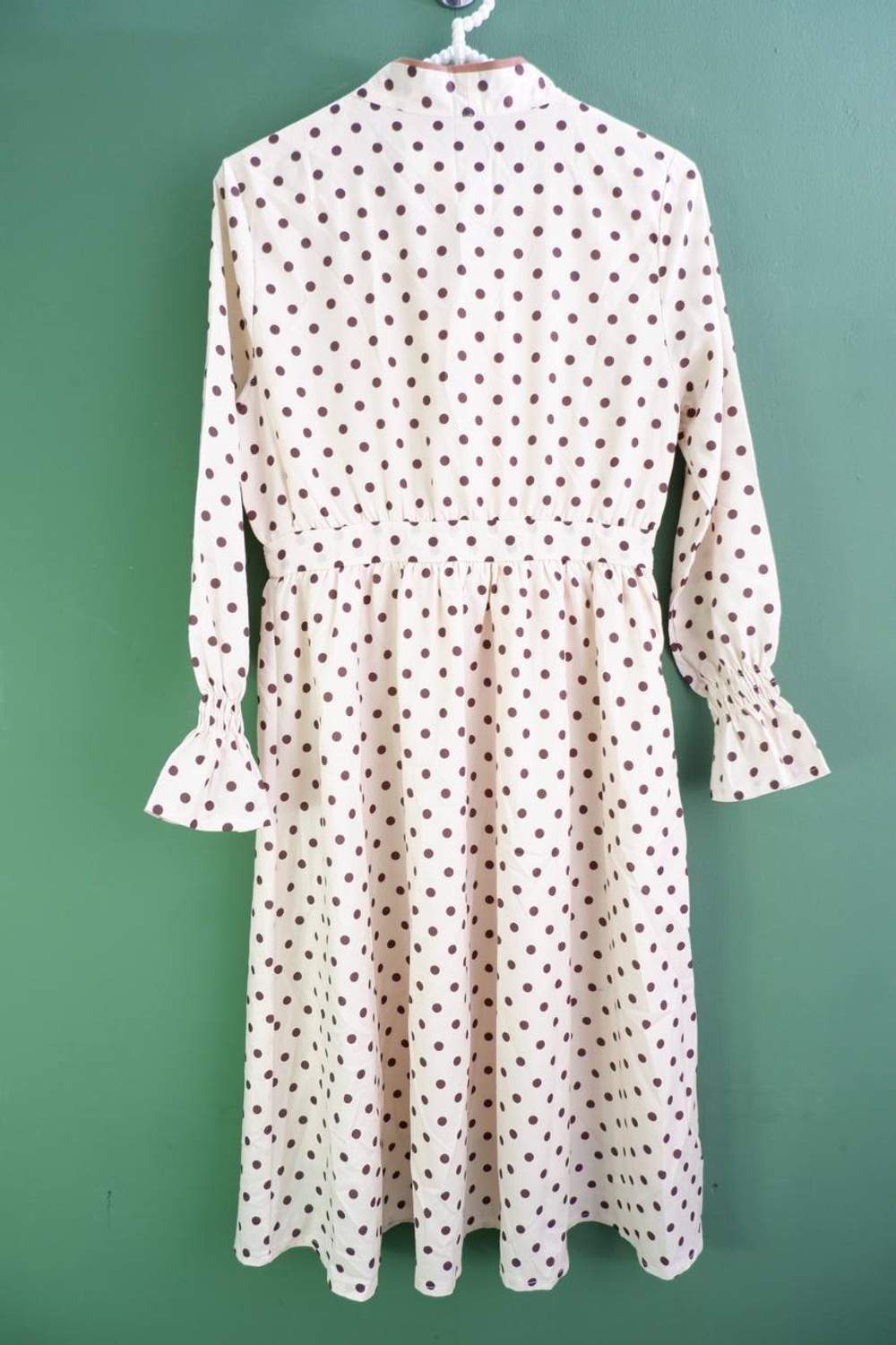 Платье в горошек для романтичного настроения, визуально на 44 размер