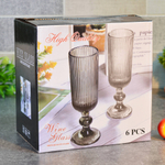 Набор бокалов 6шт 160мл, цветное стекло